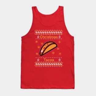 Tacos Ugly Christmas Sweaters Food Design Tank Top